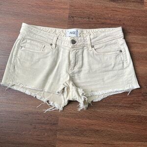 Jean Khaki Paige Shorts